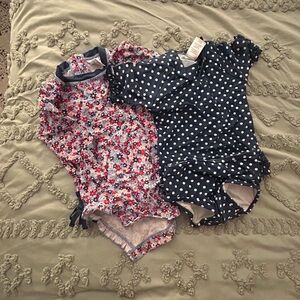Floral and Polka Dot Bathing Suits